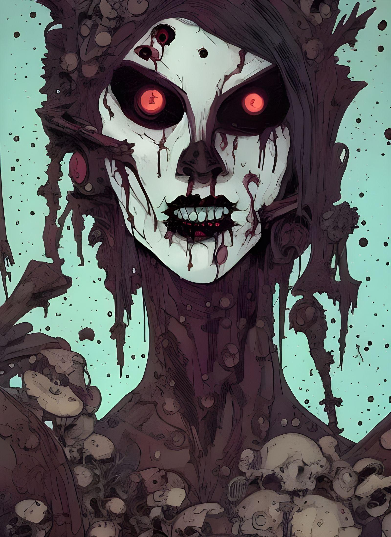 Undead Bride Comic Book Horror in Detailed Panels