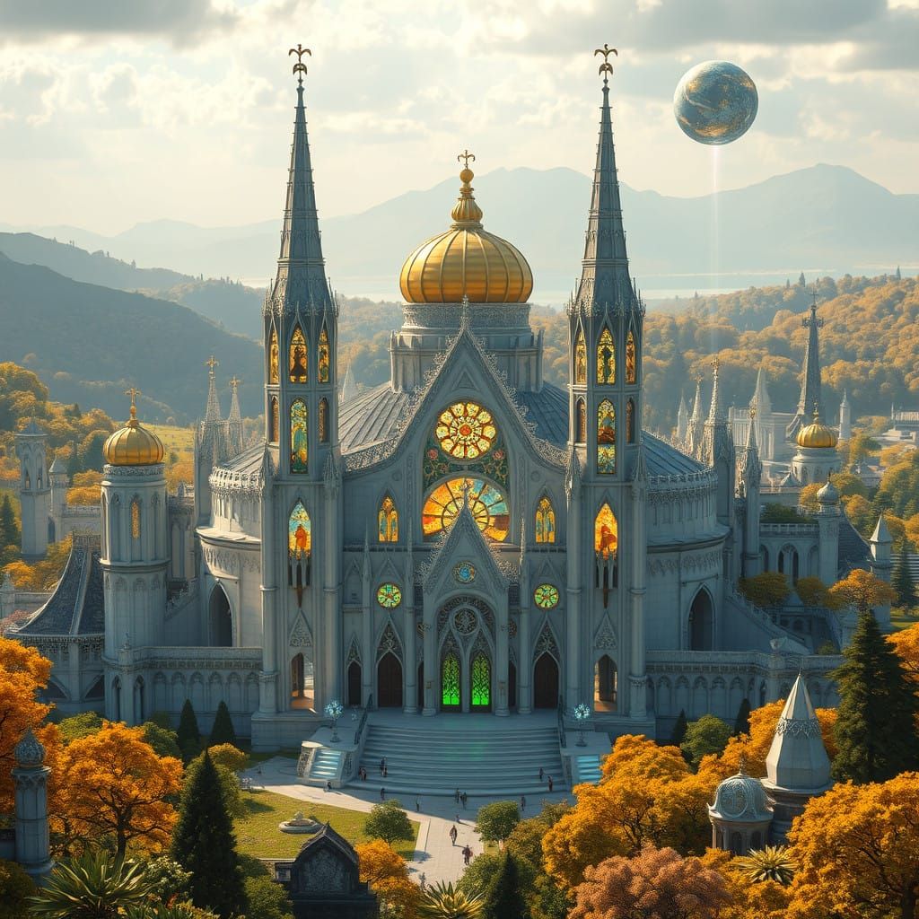 Ethereal Ayleid City in Golden Forests of Cyrodiil