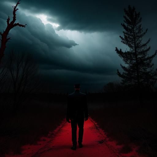 Horror Film Still: Mr. Barron and Crimson Symbiote