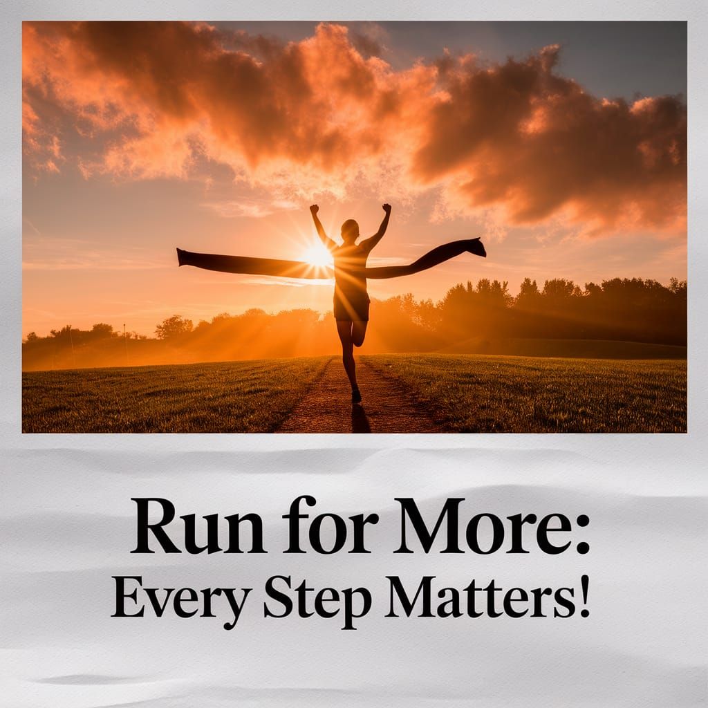 Runner's Triumph at Sunrise: Every Step Matters