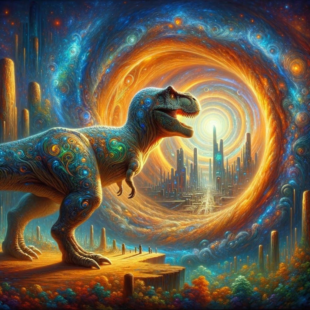 T Rex at Cosmic Portal: Baroque Conceptual Art