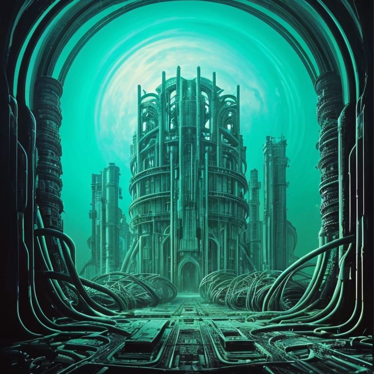 Bizarre Eco-Futuristic Landscape