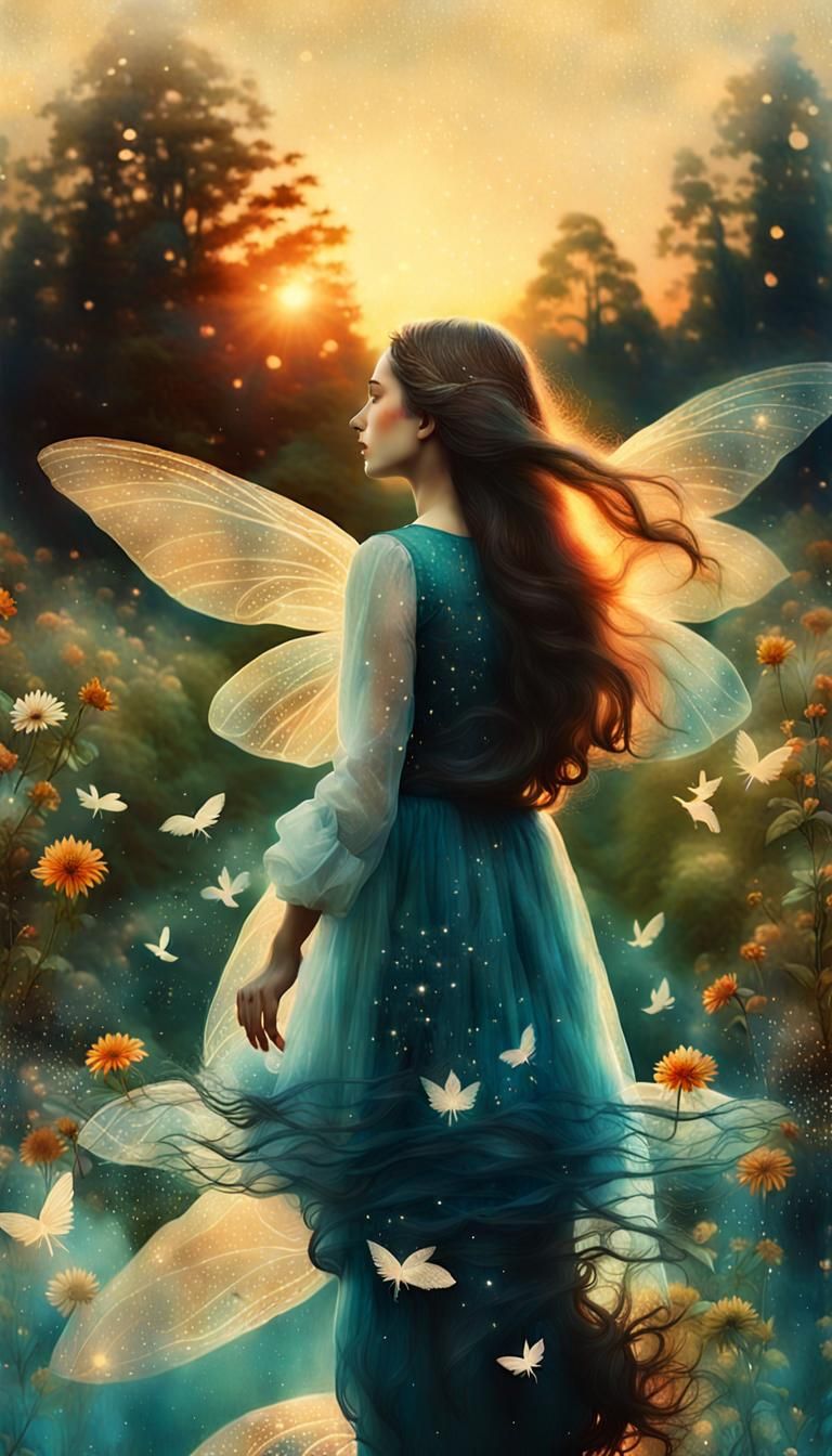 Fairies in Dream Garden: 8K Digital Art