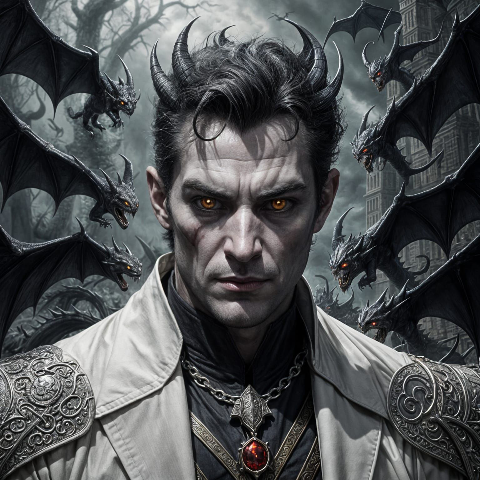 White man draculated