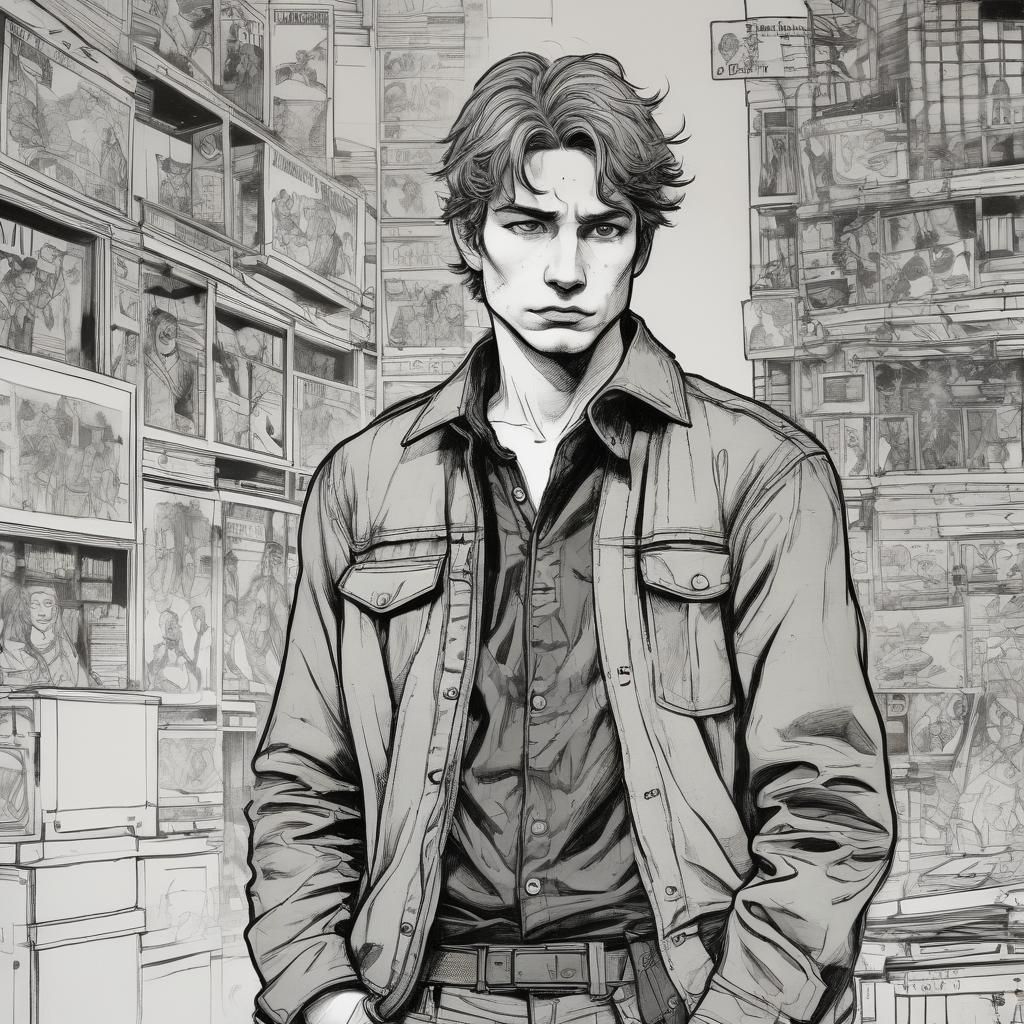 Take On Me Inspired Rotoscoping Illustration