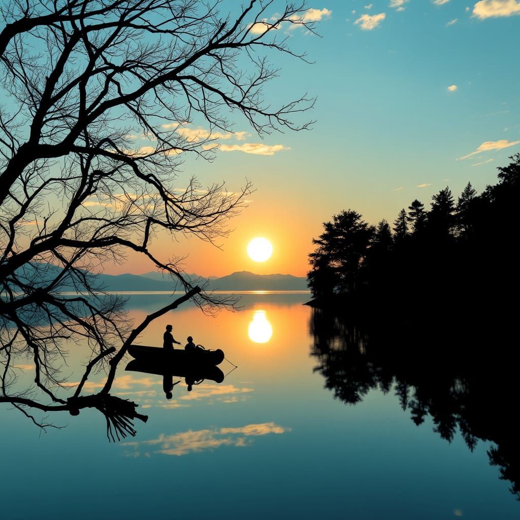 Surreal Landscape of Serenity and Tranquility