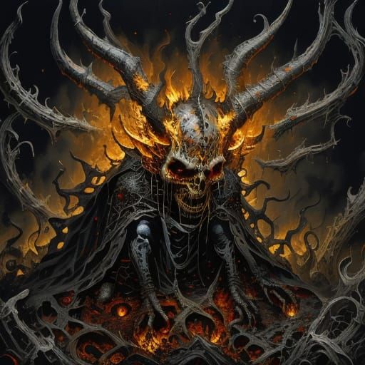 Demonic Doll in Gothic Dark Fantasy Style