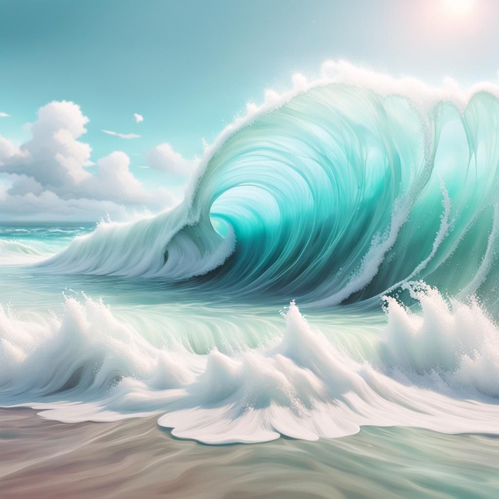 Fur Wave Crashing: Surreal 3D Anime Art