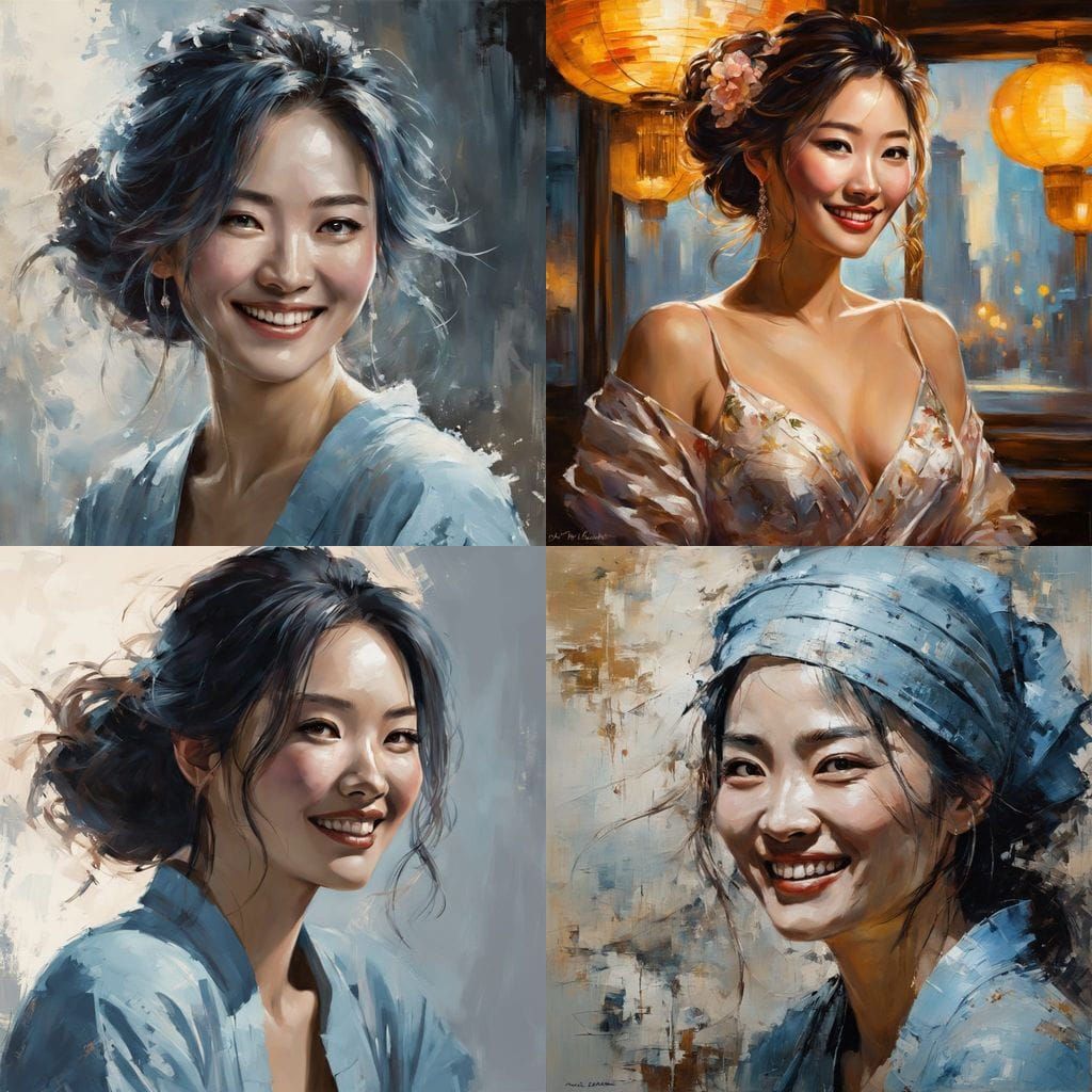 Sensual Japanese Woman in Tattered Clothes