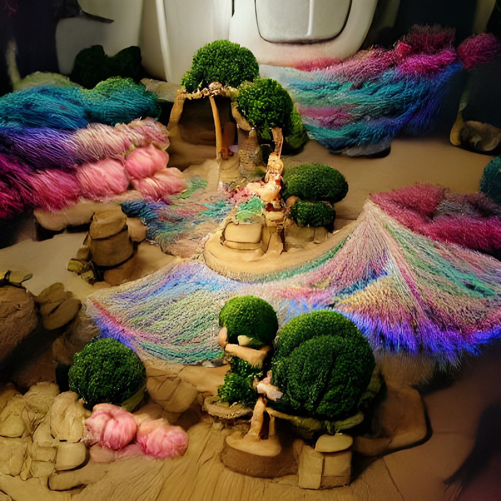 Yarn Fairyland: A Whimsical Textile Landscape
