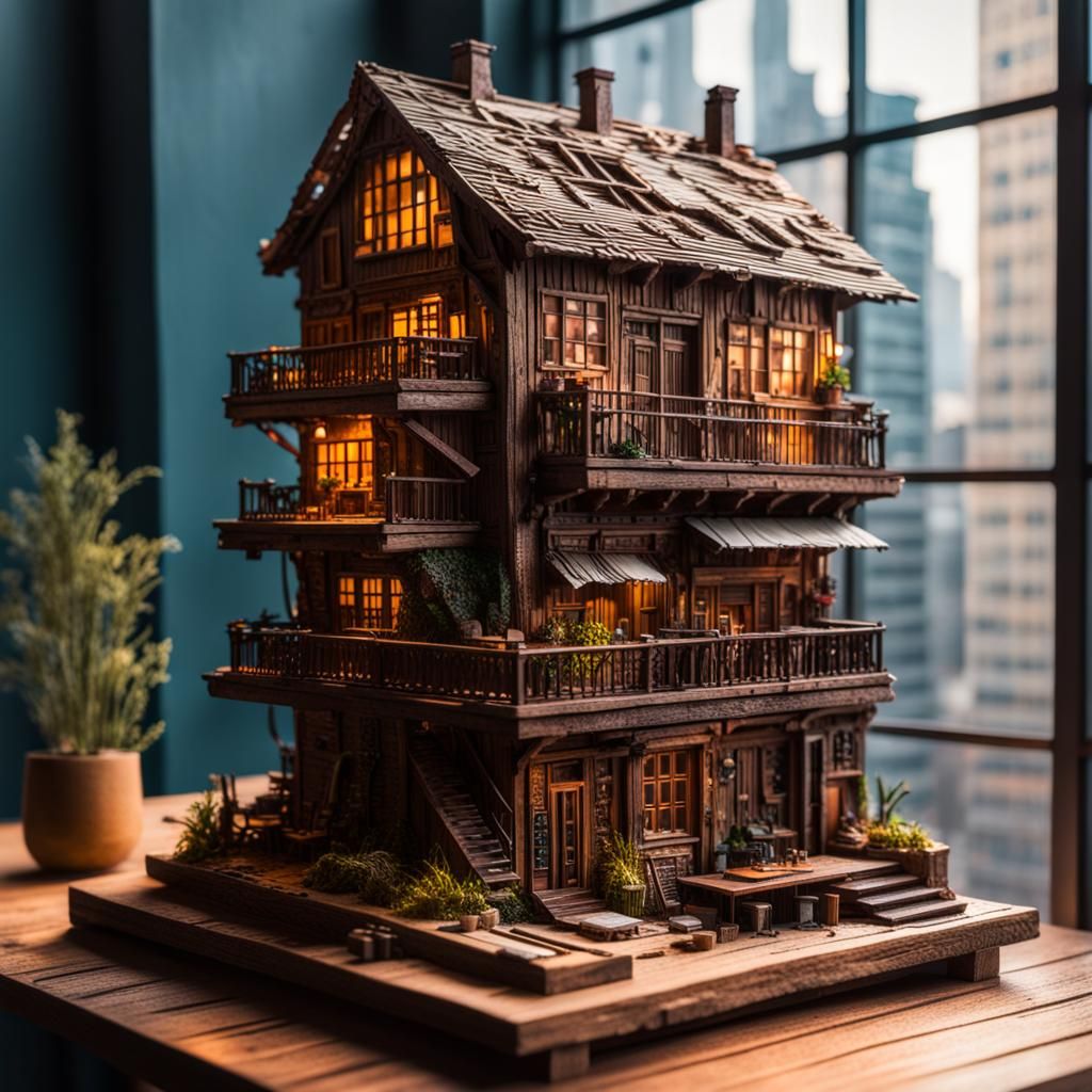 Cavepunk Wooden High Rise Apartment Building