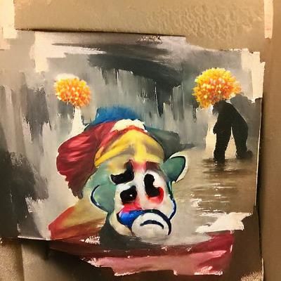Melancholy Clown Portrait