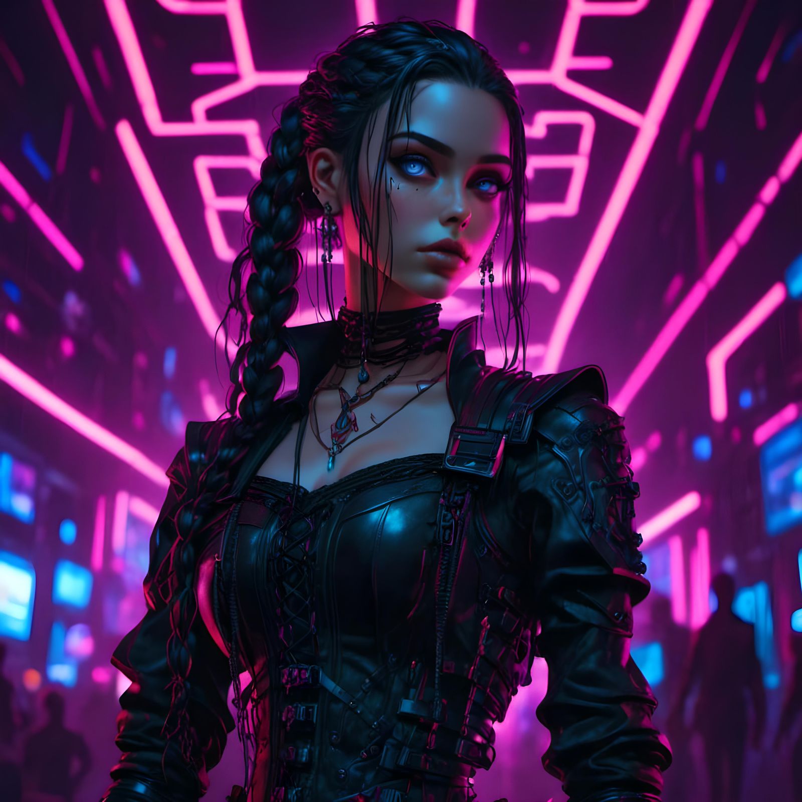 Enchanting Gothic Woman in Dark Rock Aesthetic