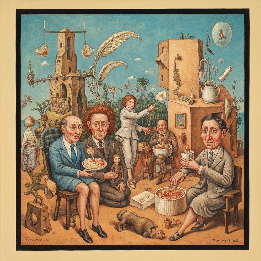 Giraffes Play Tennis in Whimsical Digital Art Style