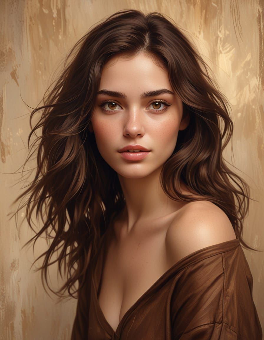Ethereal Portrait of a Woman in Painterly Style