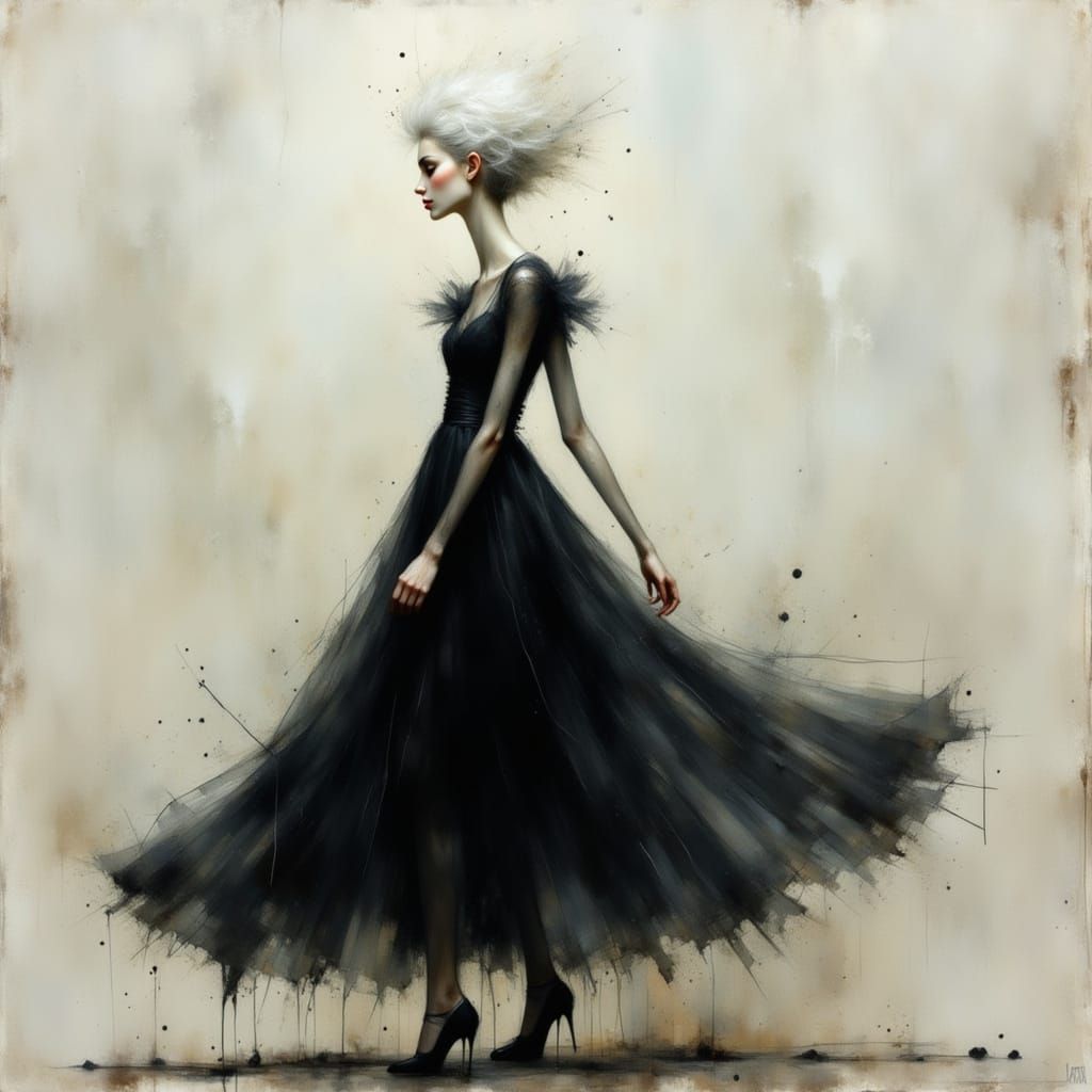 Woman in Iridescent Dreamscape, Surreal Digital Art