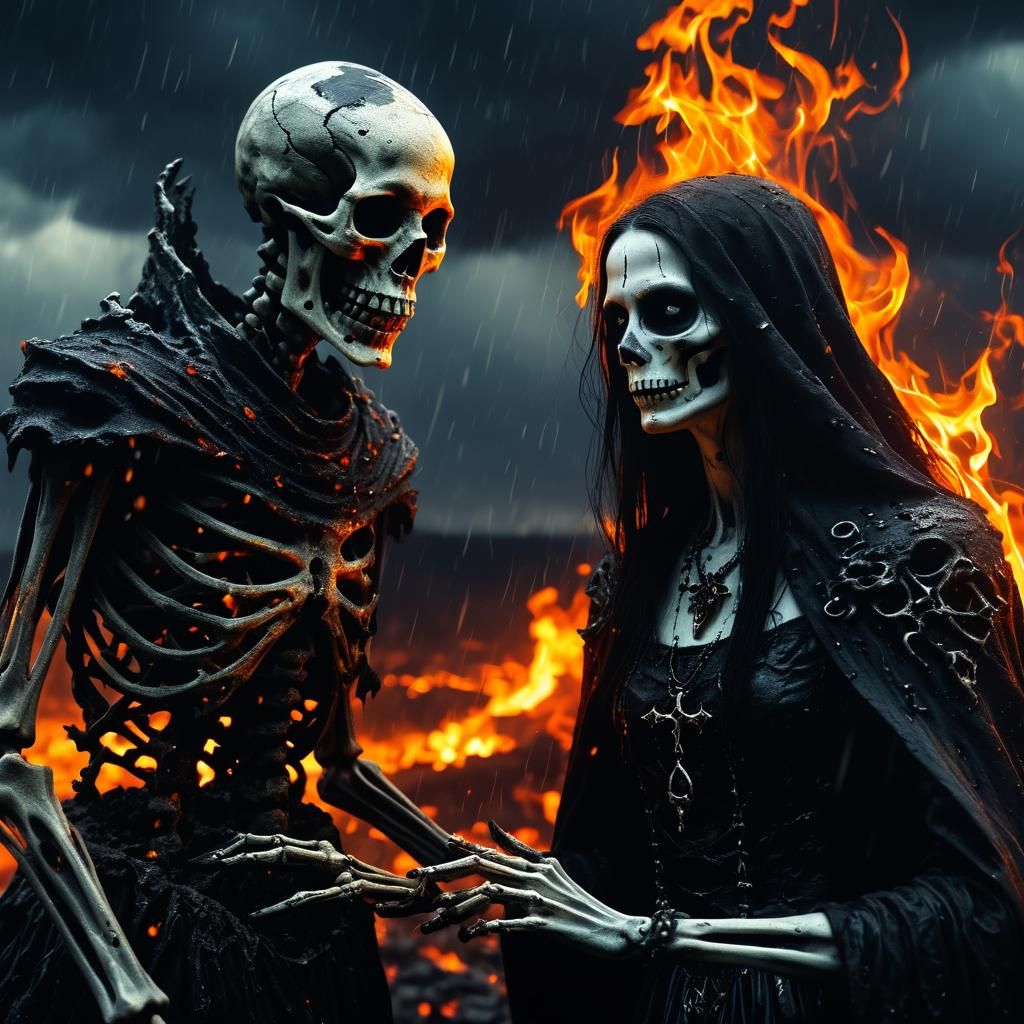 Dark Fantasy Necromancer Portrait in Gothic Style