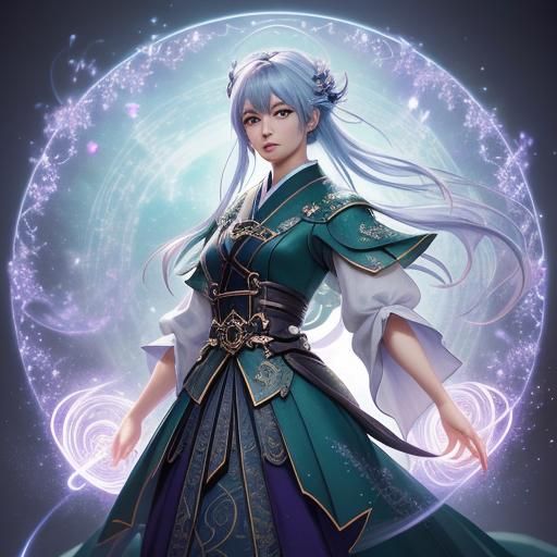 Fantasy Characters in Dreamlike World: Anime Art