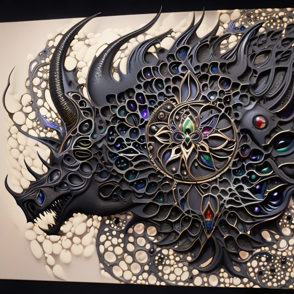 Clockwork Demon in Dark Fantasy Style