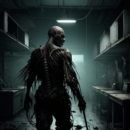 Dark Figure Emerges in Abandoned Laboratory
