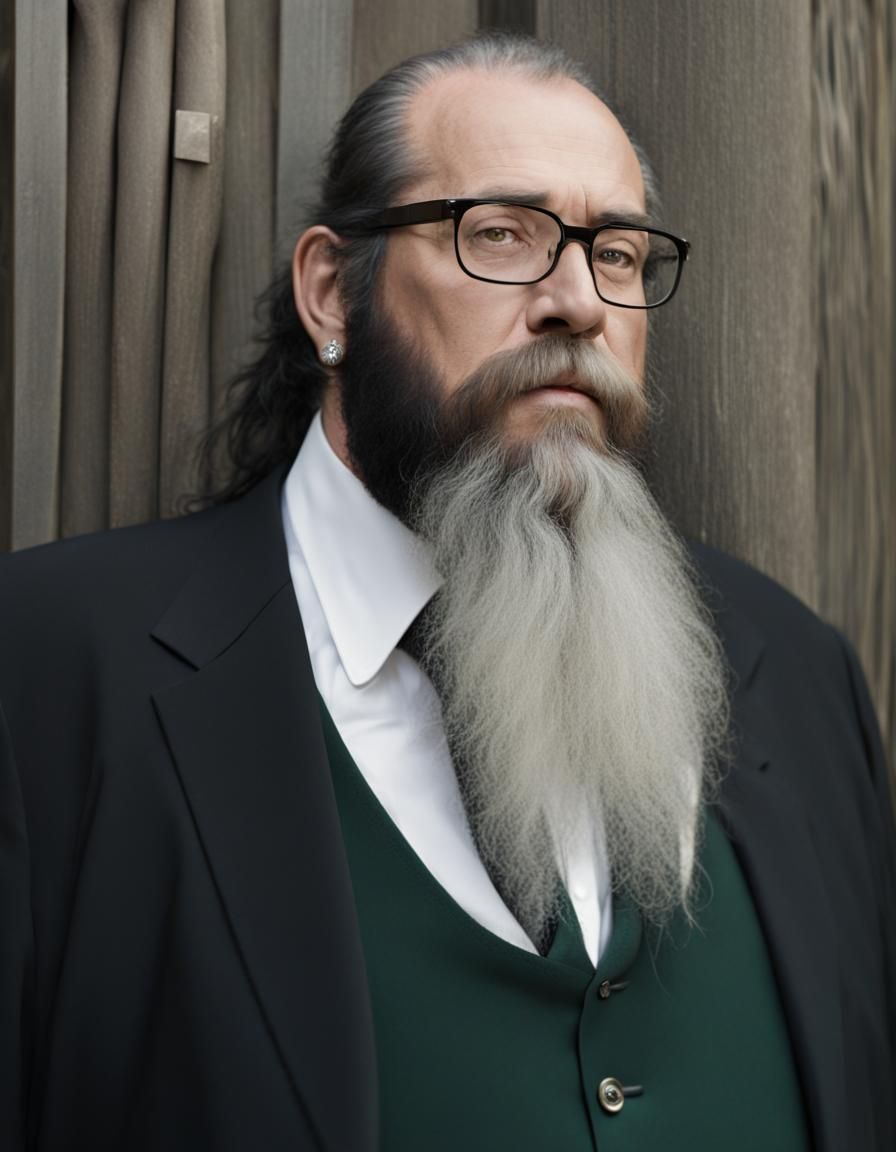 Distinguished Man with Gray Beard Portrait