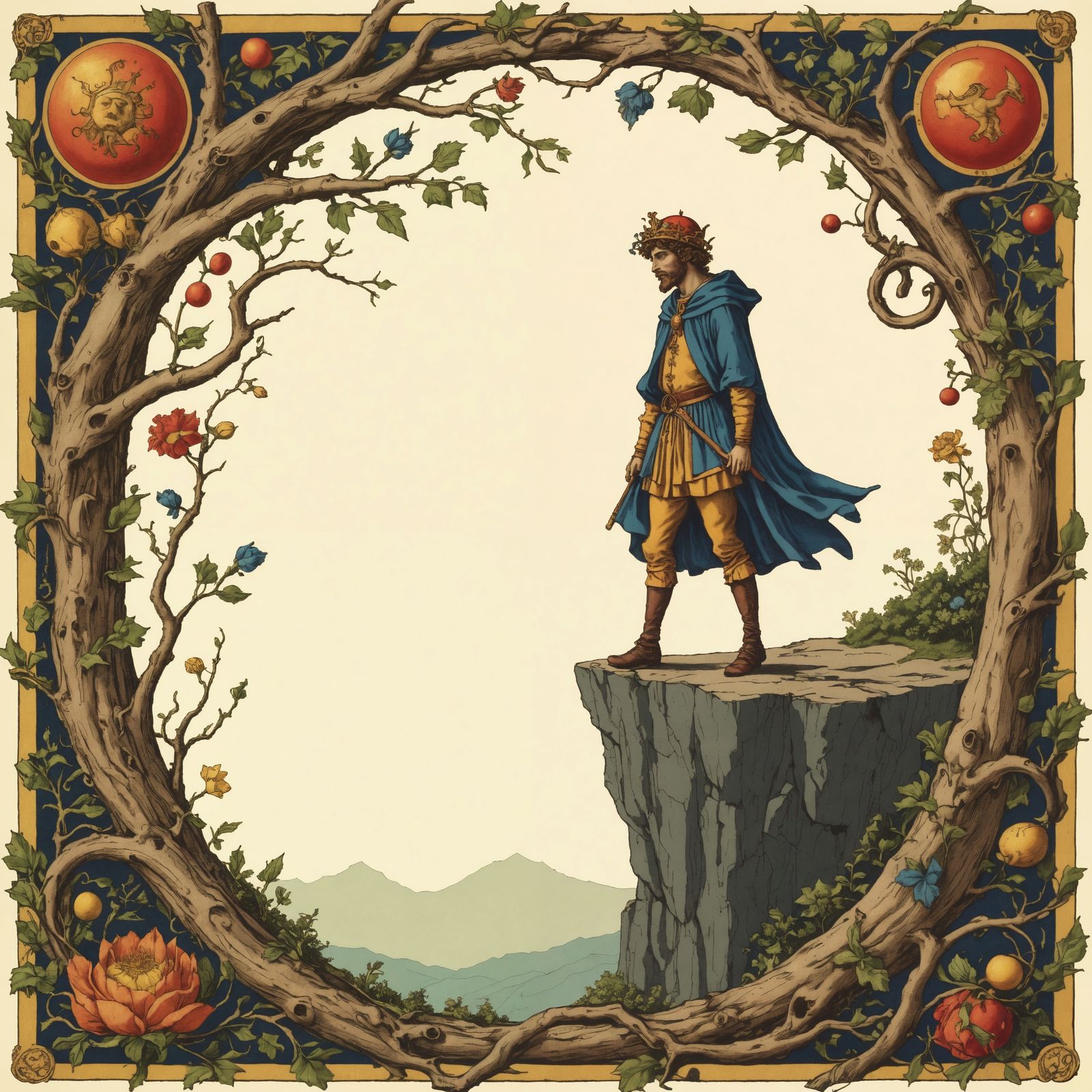 Medieval Tarot Card: The Fool