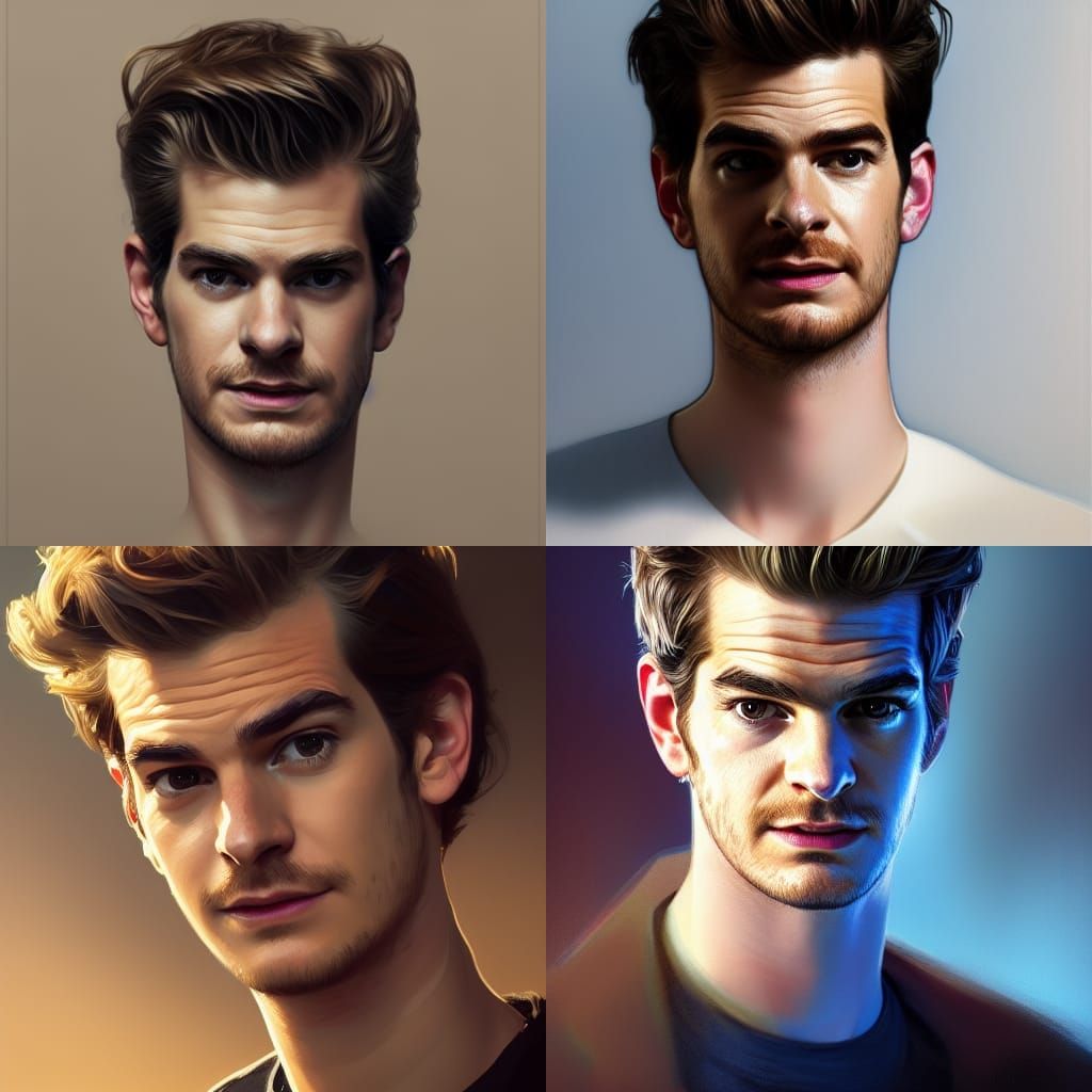 Andrew Garfield Portrait by Greg Rutkowski, Artgerm, WLOP