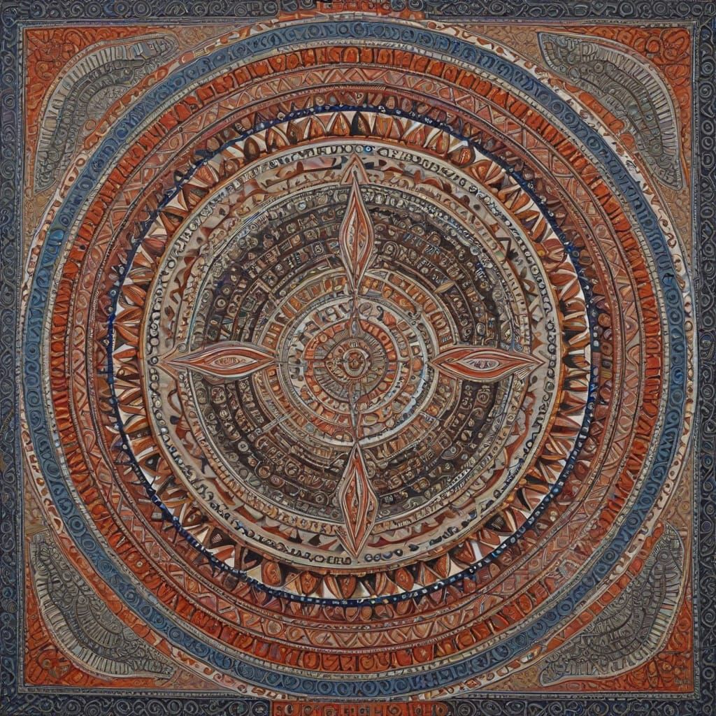 Mister Madhubani Painting in Texas Landscape