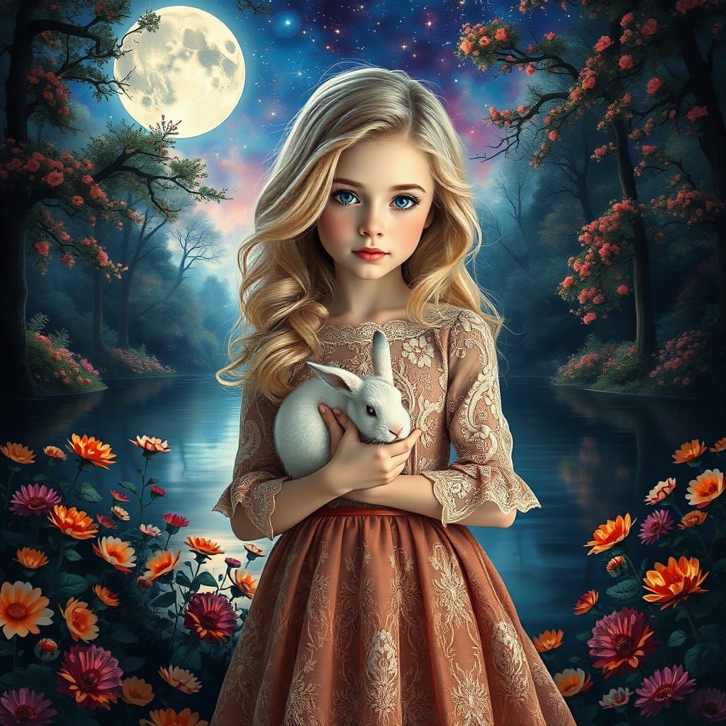 Ethereal Noir Portrait of a Serene Ukrainian Venezuelan Woma...