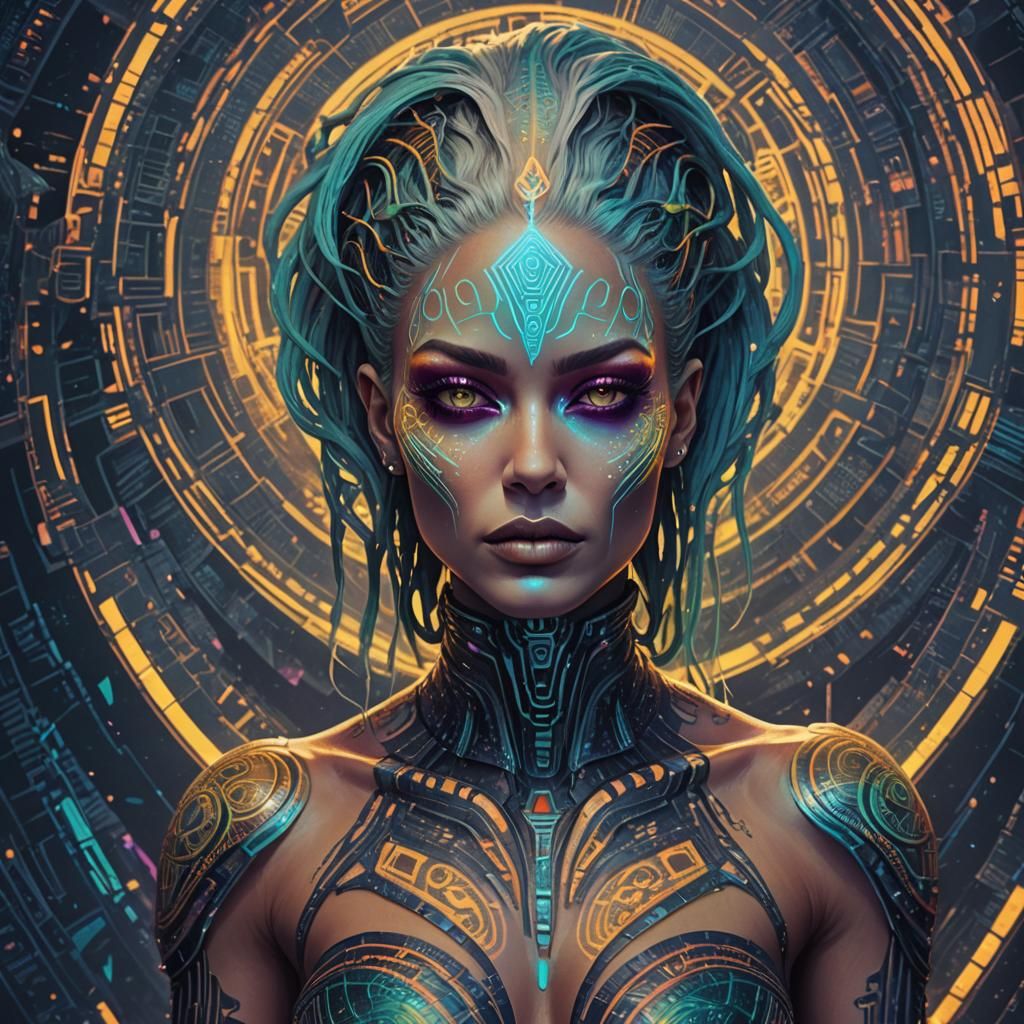 Extraterrestrial Goddess in High Fashion