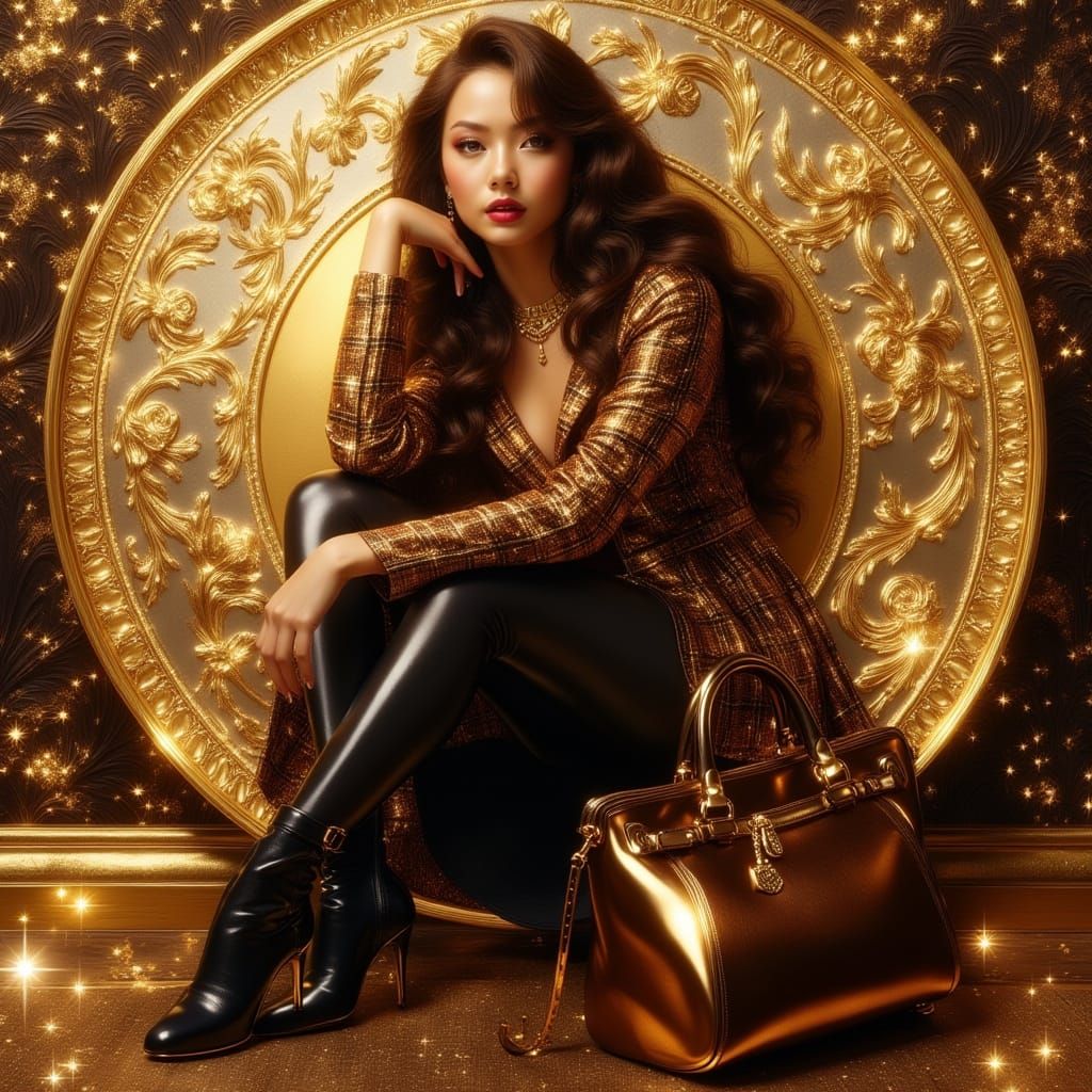 Fudge Couture: Glamorous Woman in Art Nouveau Style