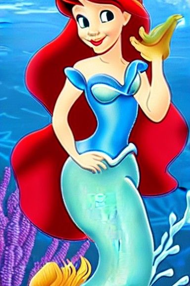 Ariel the Little Mermaid Digital Rendering