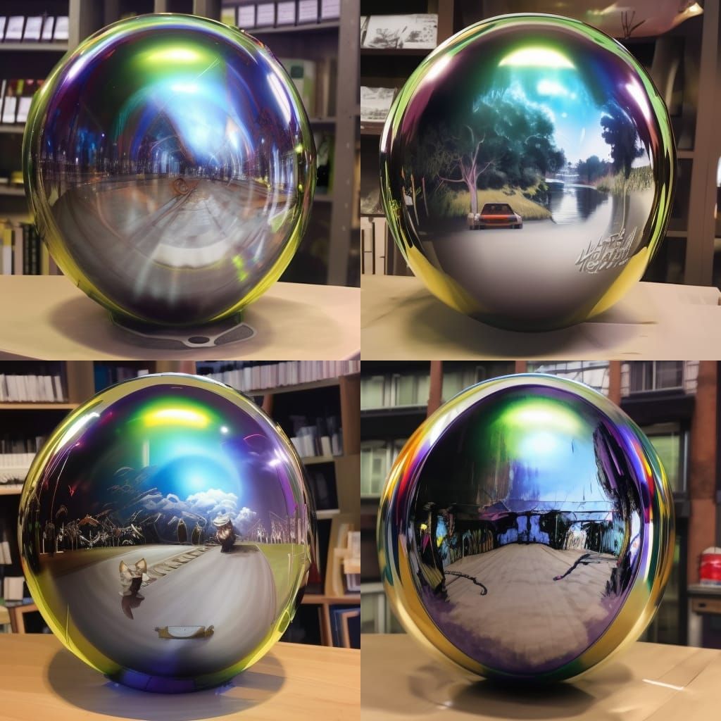 Chrome Balloon Animal in Cloudy Sky