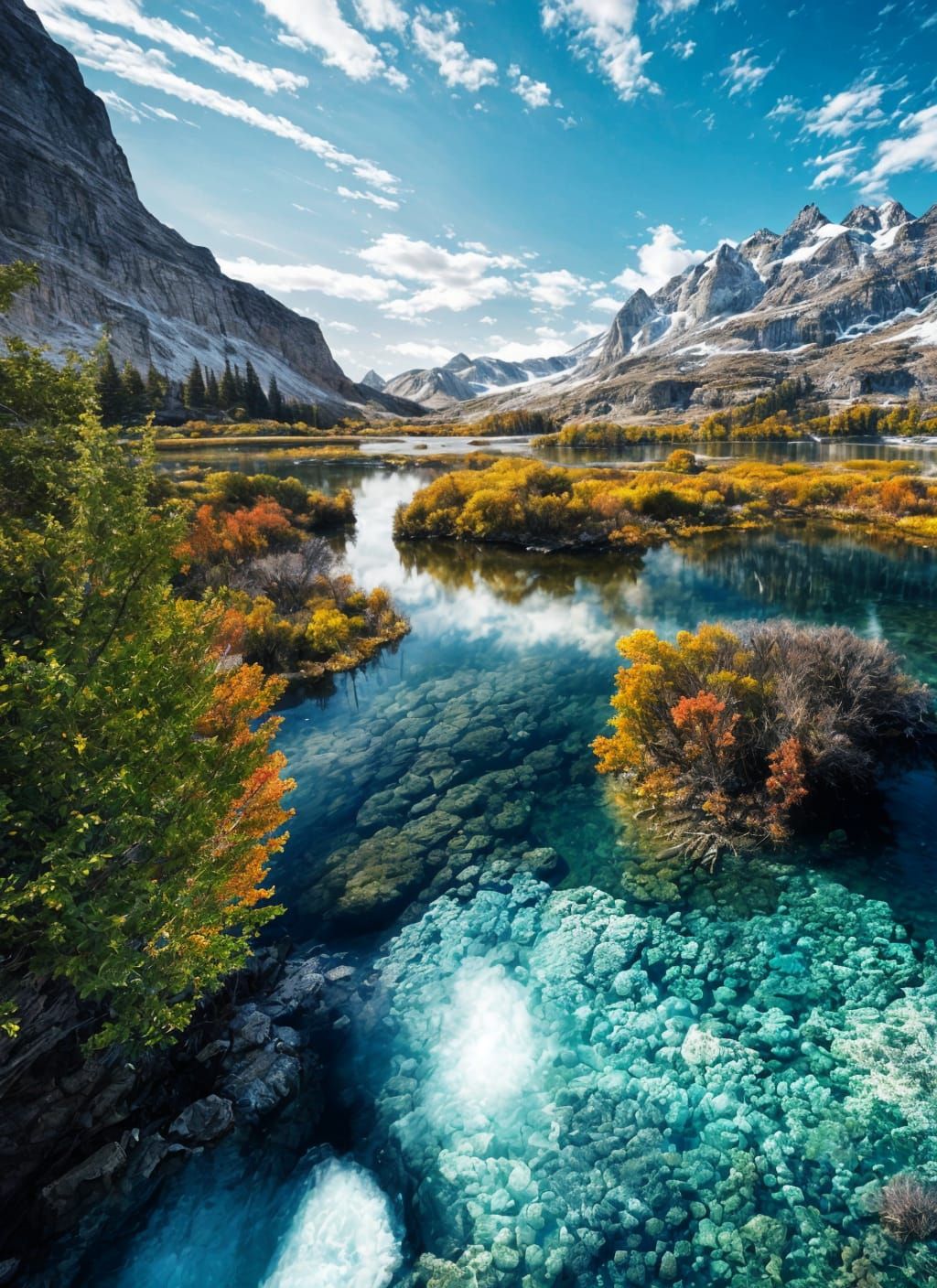 Serene Lake: Hyperrealism in Digital Art