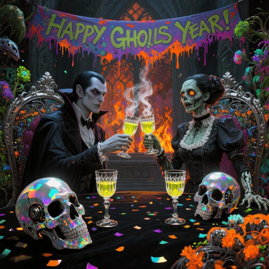 Pearlescent Biomechanical Lattice with Dracula Toasting