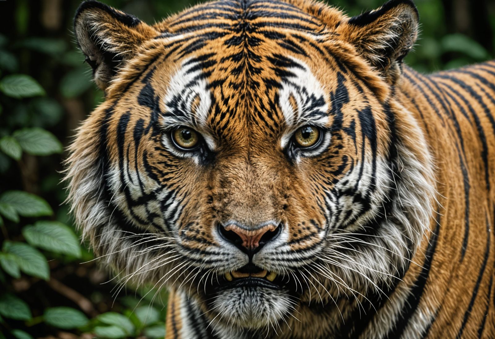 Photorealistic Image of a Scary Tiger
