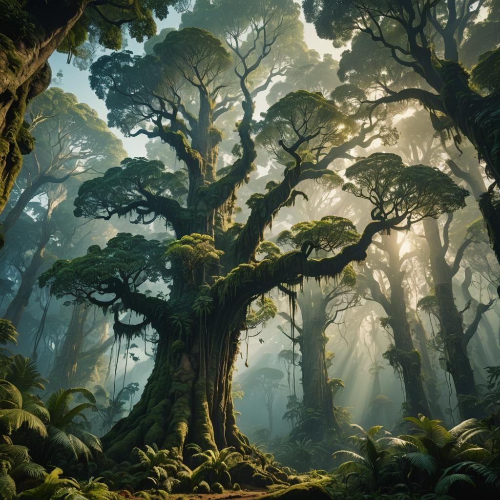 Lush Rainforest Canopy: Digital Matte Painting