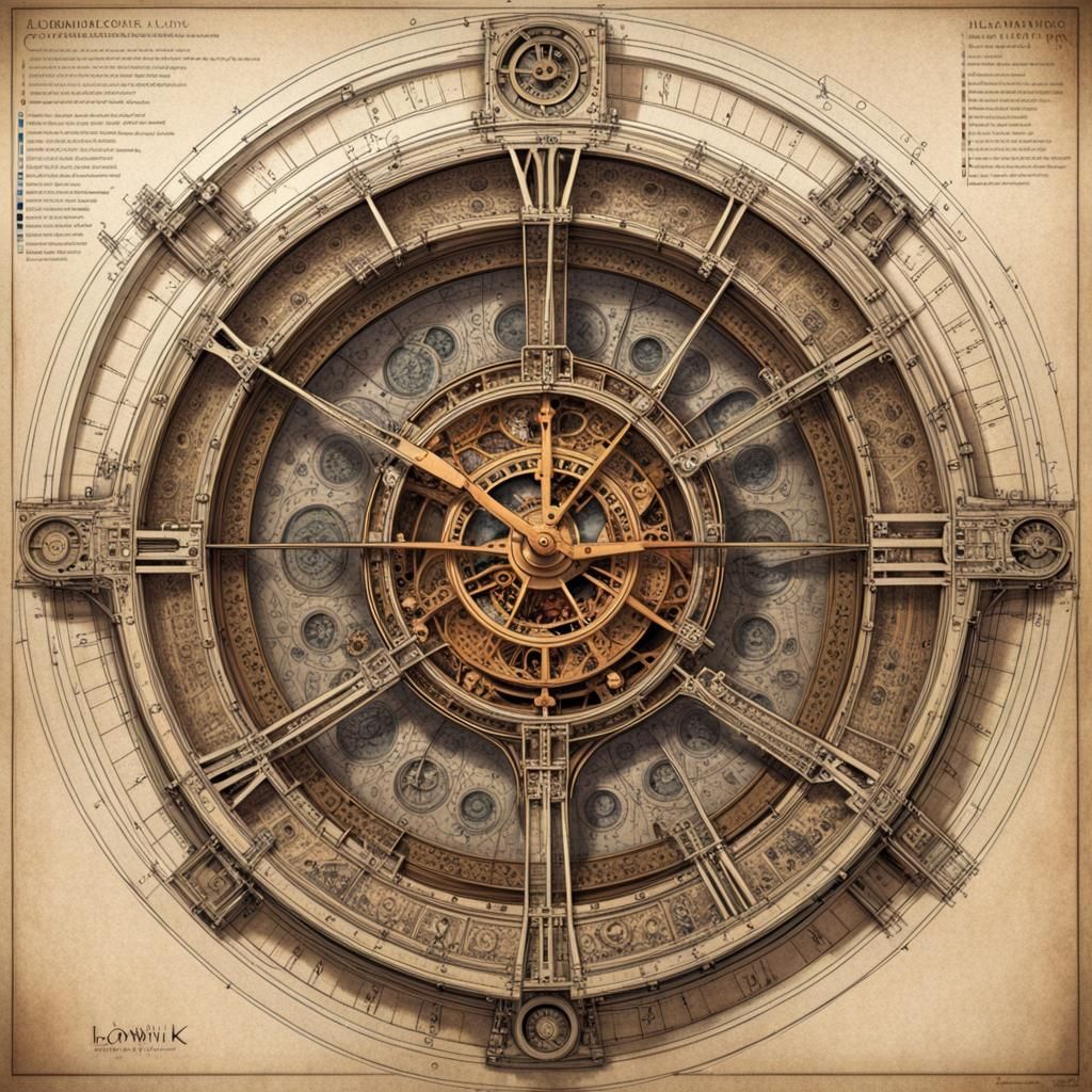 Steampunk Clockwork Concept Art in Renaissance Style