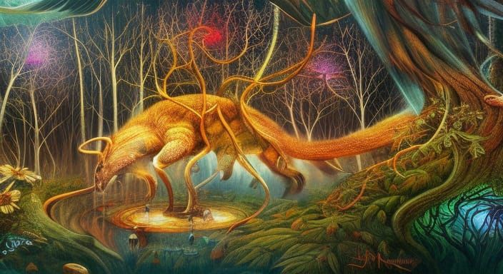 Retro 90s Intel Computer Displaying Nightcafe, Hyperrealism