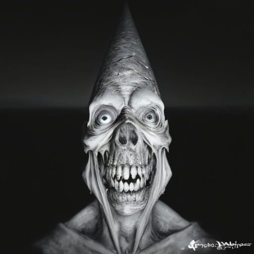 Surreal Eldritch Horror Figure in Dark Fantasy Macabre Style