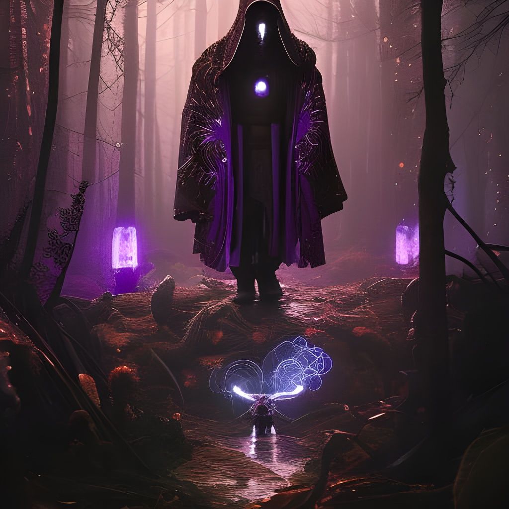 Biopunk Alien Wizard in Mushroom Street