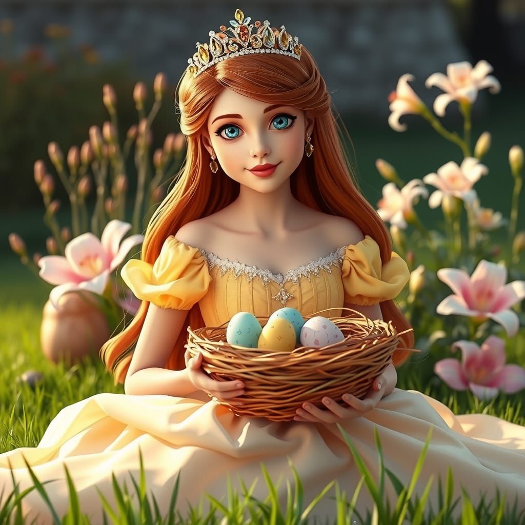 Regal Springtime Portrait of Princess Anastasia