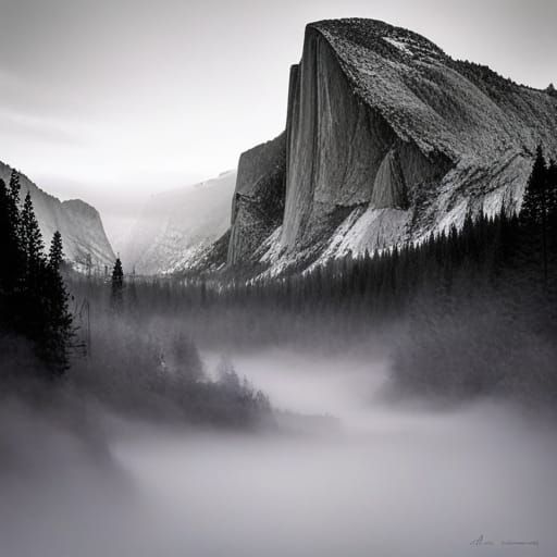 Yosemite National Park: Fog-Shrouded Valley