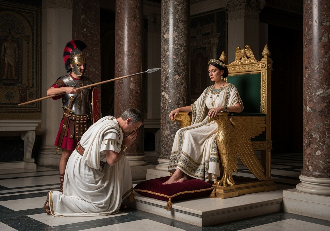 Empress Messalina on Eagle Throne in Ancient Rome