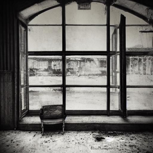 Surreal Train Station with Figure in Dutch Master Style