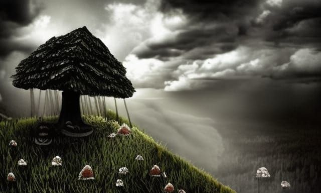 Epic Fantasy Forest with River in Digital Matte Painting