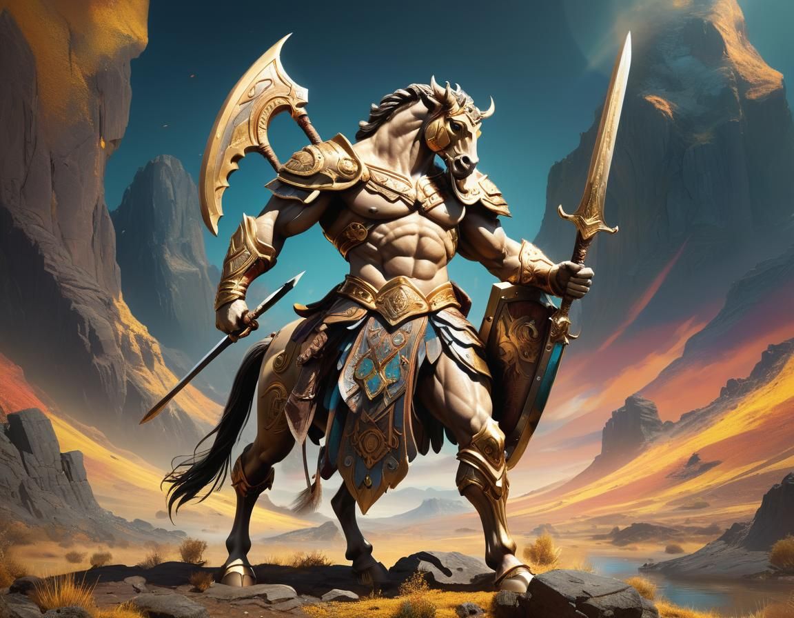 Heroic Centaur Warrior Concept Art