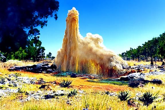 Vomit Geyser Erupts in Arid National Park