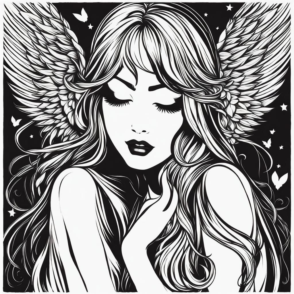 Sad Angel Portrait of Heartbreak and Betrayal