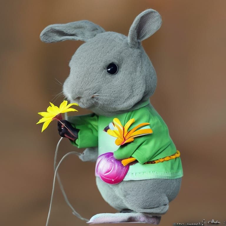 Happy Rabbit and Silly Mouse Illustration